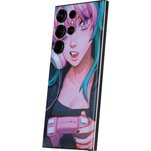 Anime Catgirl Gamer Nerd by Ivy Dolamore Galaxy Skins